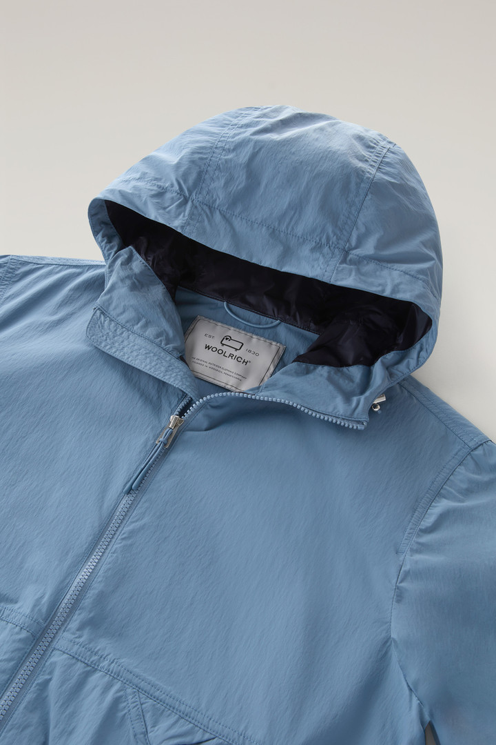 Veste coupe-vent à capuche en nylon crinkle Bleu photo 6 | Woolrich