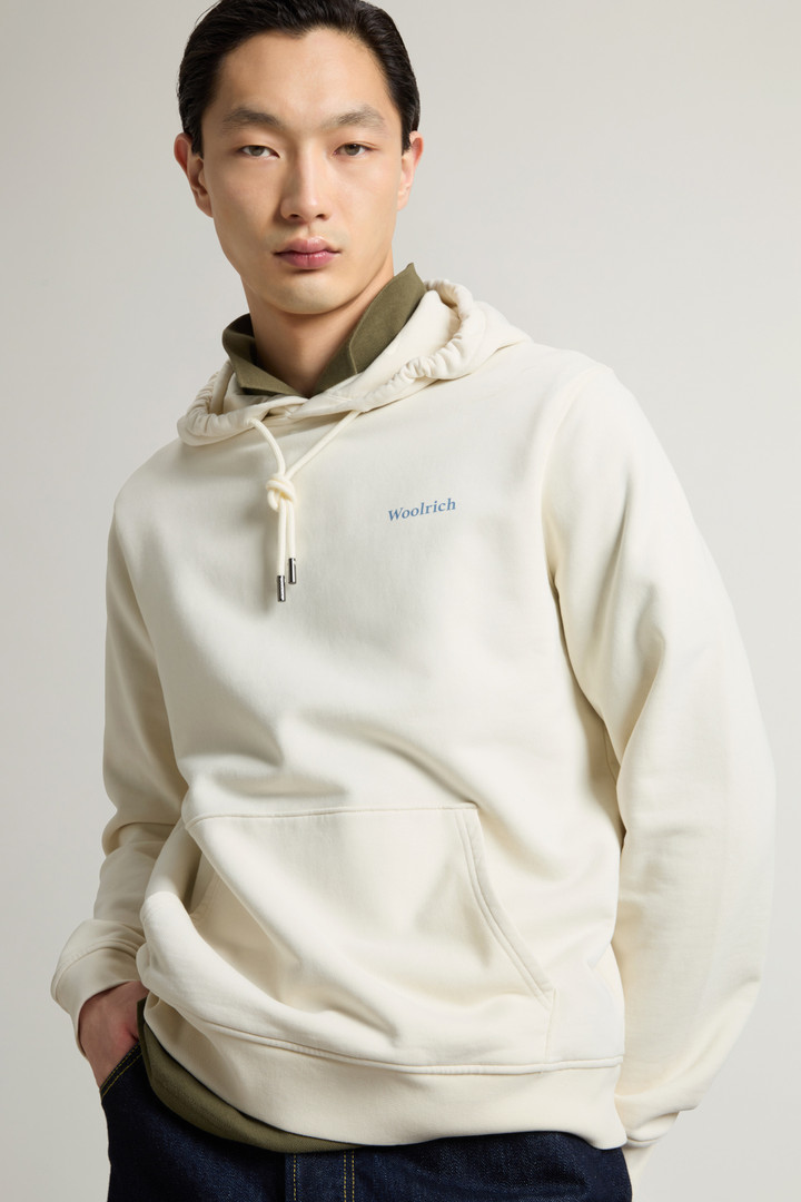 Pure Cotton Hoodie with Back Print White photo 4 | Woolrich