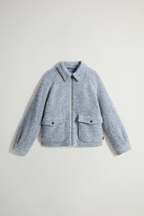 Chaqueta camisera de mezcla de lana Azul photo 2 | Woolrich