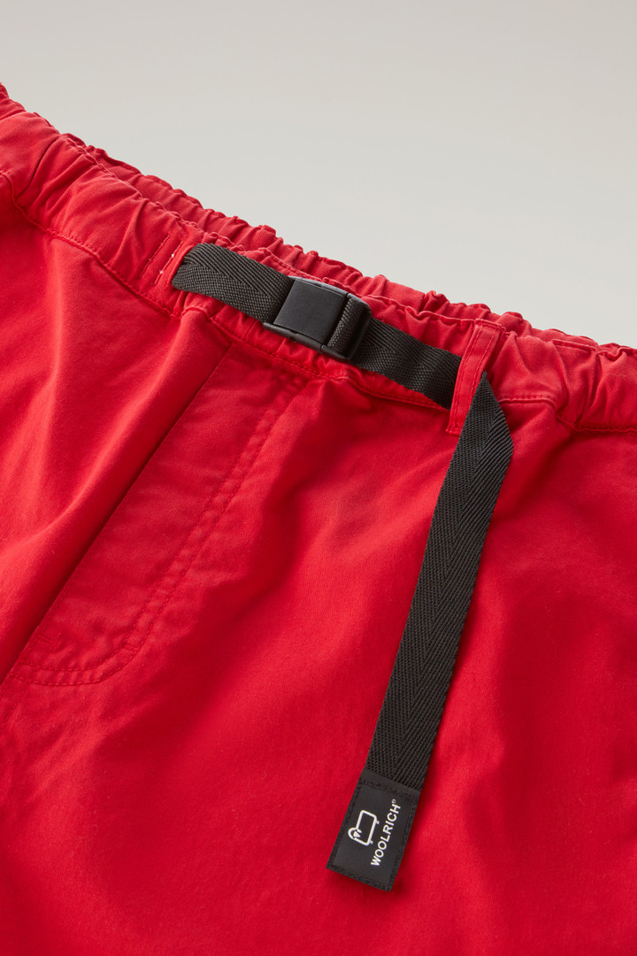 Garment-Dyed Chino Shorts in Stretch Cotton Red photo 4 | Woolrich