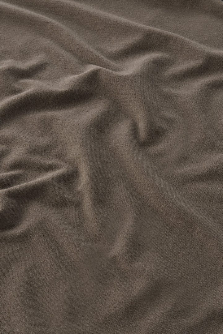 Sweat-shirt à capuche en pur coton muni d’une poche zippée Vert photo 9 | Woolrich