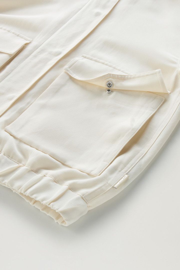 Bomber Jacket in Linen Blend White photo 8 | Woolrich