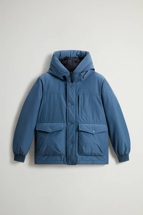 Ramar Cloth Bomber Jacket with Hood Blue photo 2 | Woolrich