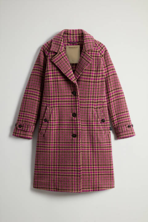 Coat in Italian Pure Virgin Wool with Lapel Collar Multicolor photo 2 | Woolrich