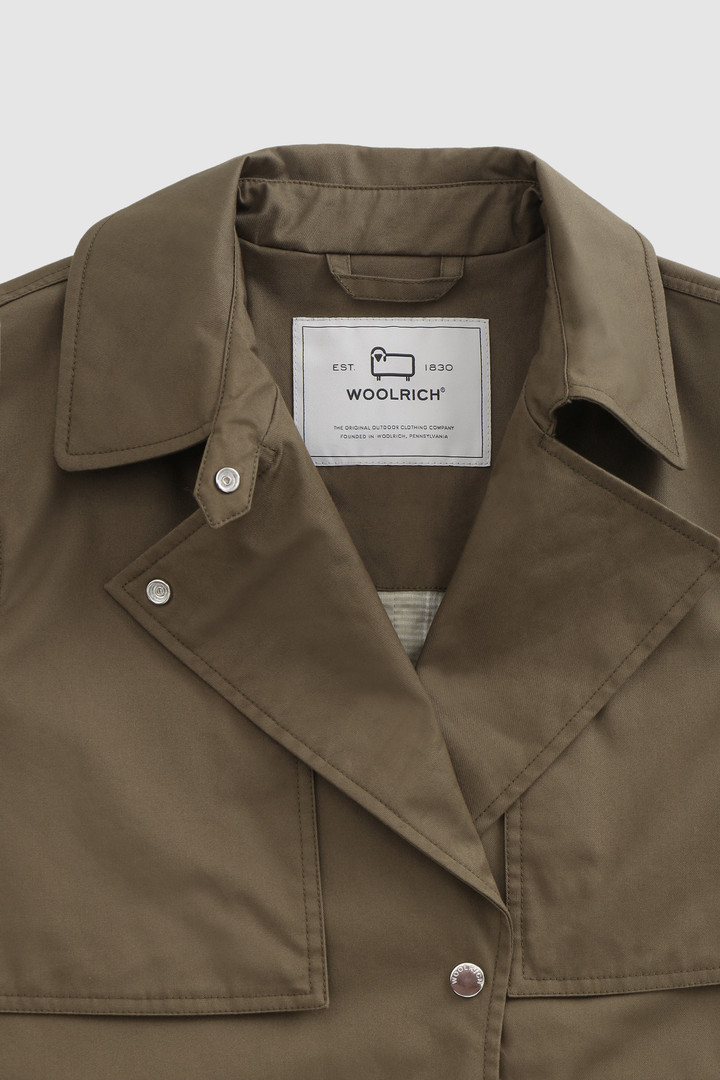 Leichter Trenchcoat Havice mit bedrucktem Karofutter Grün photo 5 | Woolrich