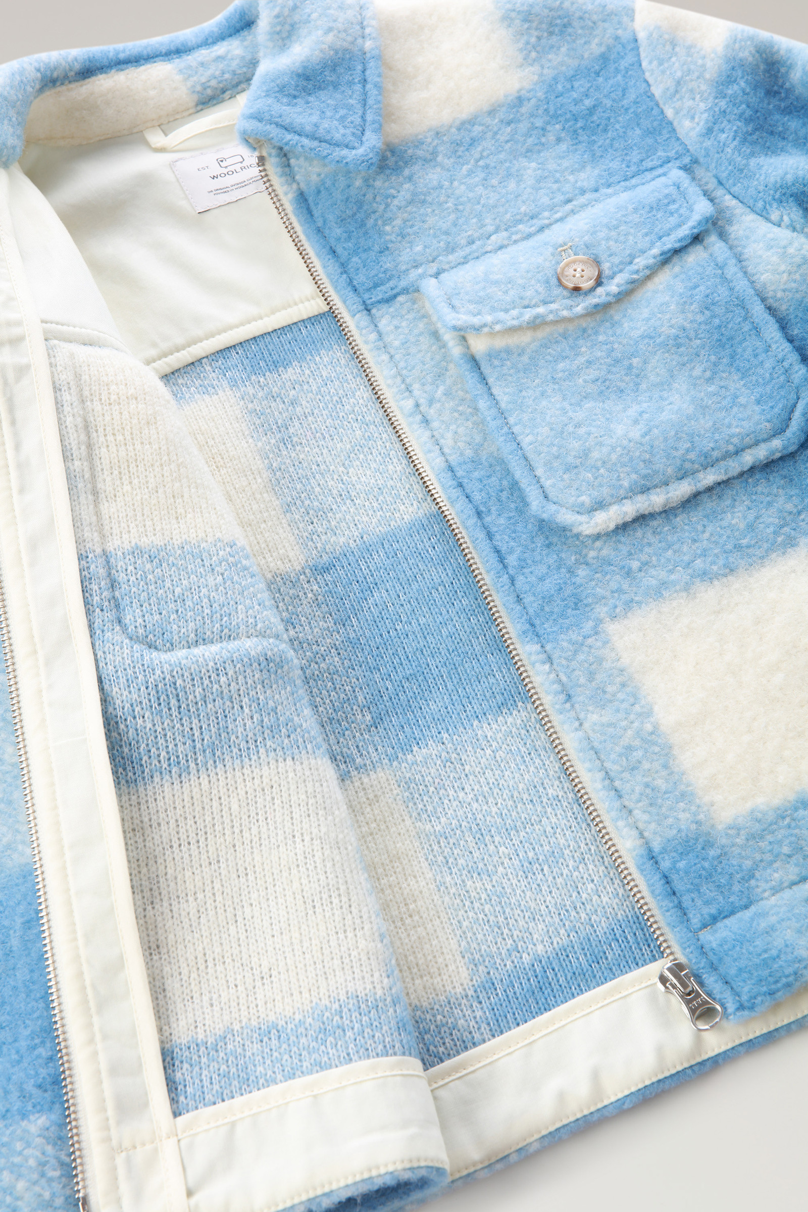 Girls' Gentry Wool Overshirt Blue photo 8 | Woolrich