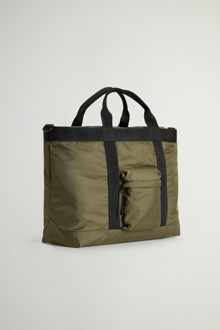 Tote Bag in Ripstop Nylon With Removable Shoulder Strap Green photo 2 | Woolrich