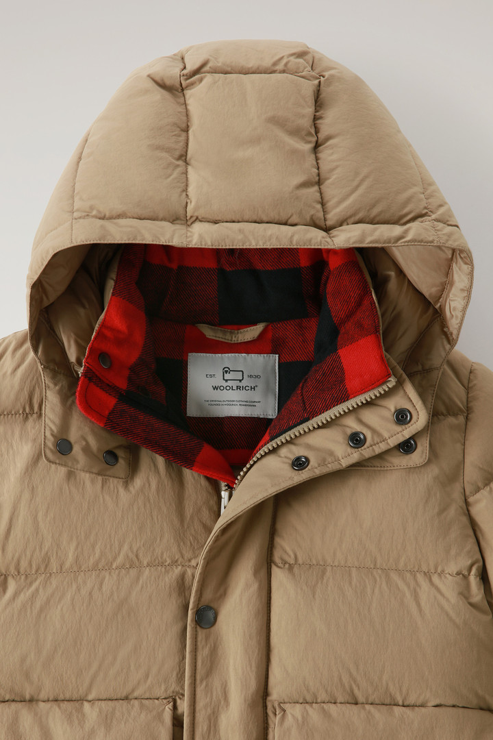 Boys' Quilted Taslan nylon Down Jacket with Detachable Hood Beige photo 3 | Woolrich