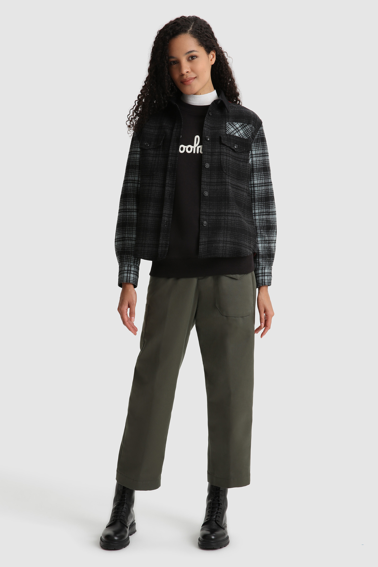 Wool Blend Overshirt Grey photo 2 | Woolrich