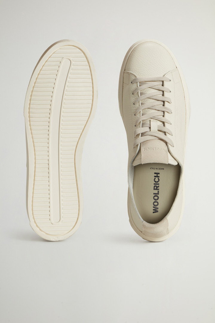 Cloud Court Tumbled Leather Sneakers White photo 4 | Woolrich