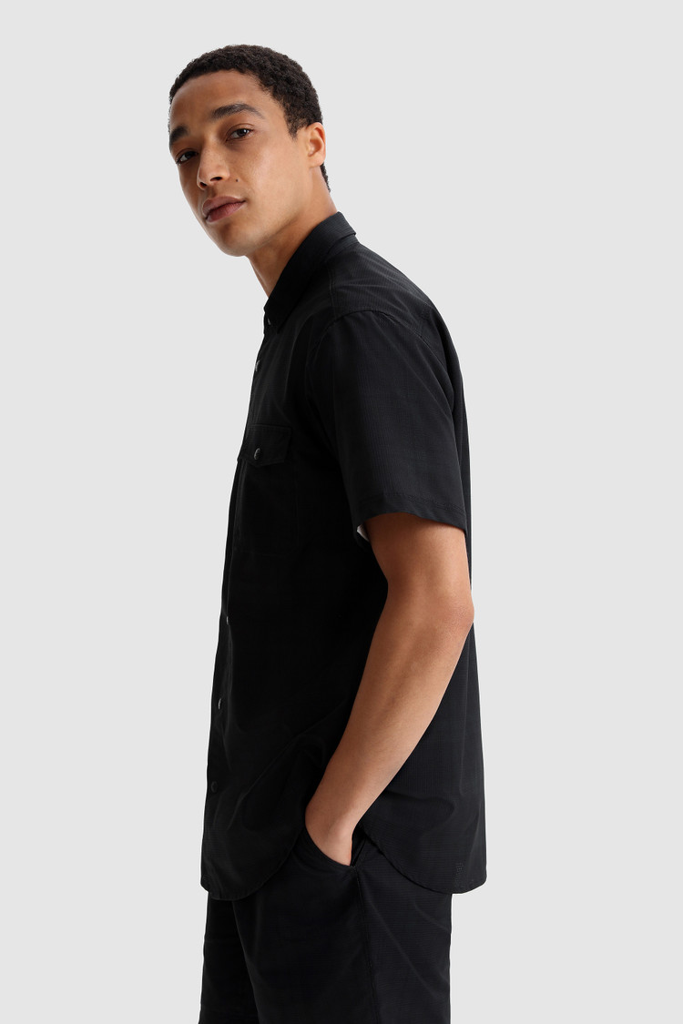 Half-sleeve Cool Mesh shirt with Blackwatch pattern
