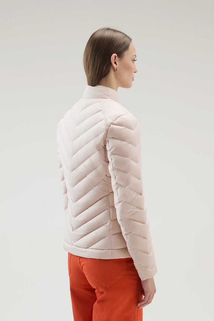 Short Padded Jacket with Chevron Quilting Beige photo 3 | Woolrich