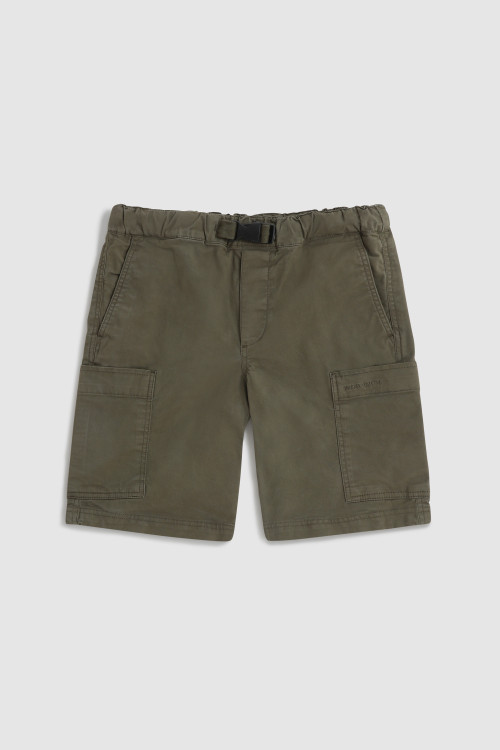Pantaloncini da bambino in stretch twill verde | Woolrich