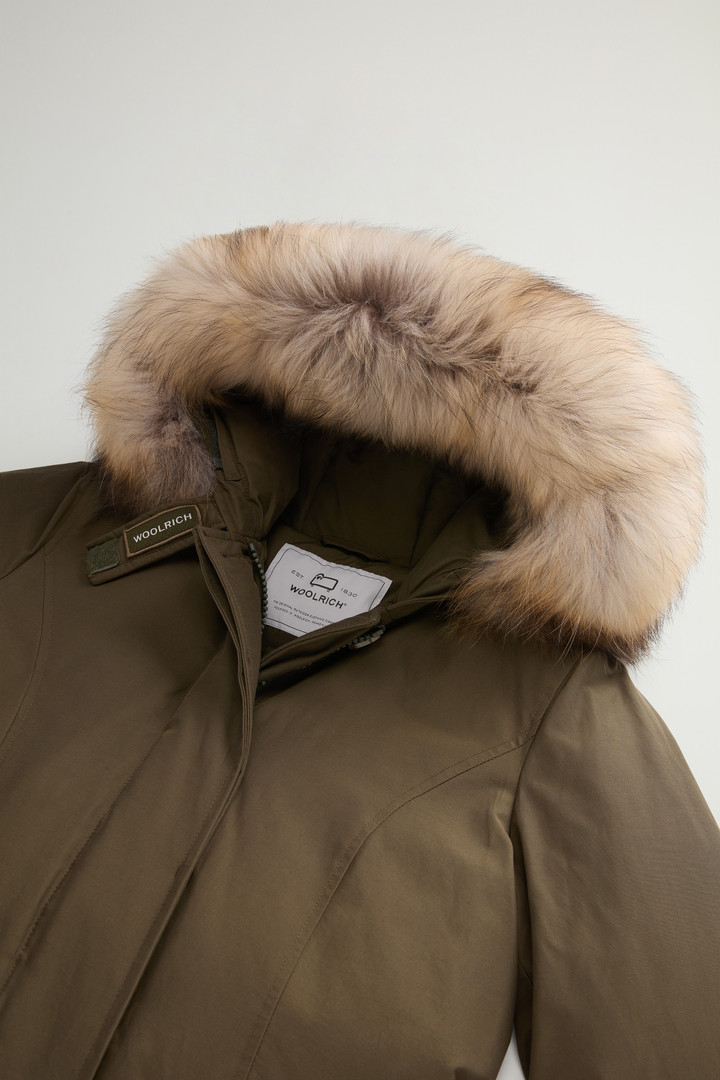 Arctic Parka in Ramar Cloth with Detachable Fur Trim Green photo 6 | Woolrich
