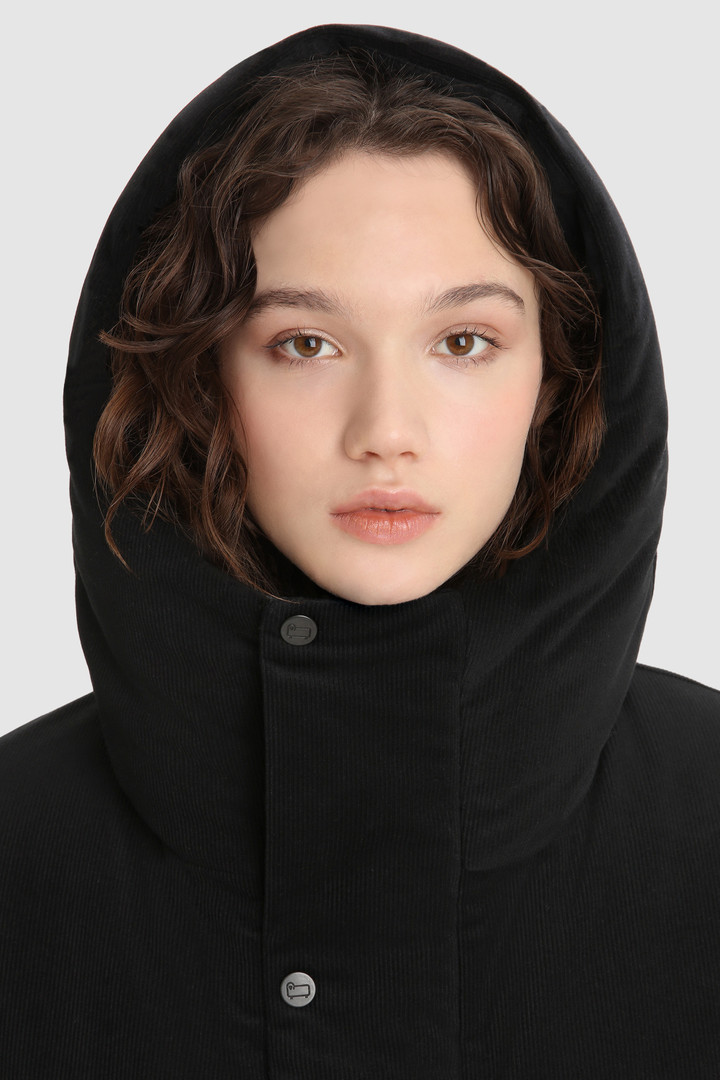 Corduroy puffy down Parka