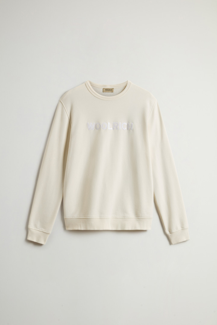 Crewneck Sweatshirt in Light Cotton-Blend Fabric White photo 5 | Woolrich