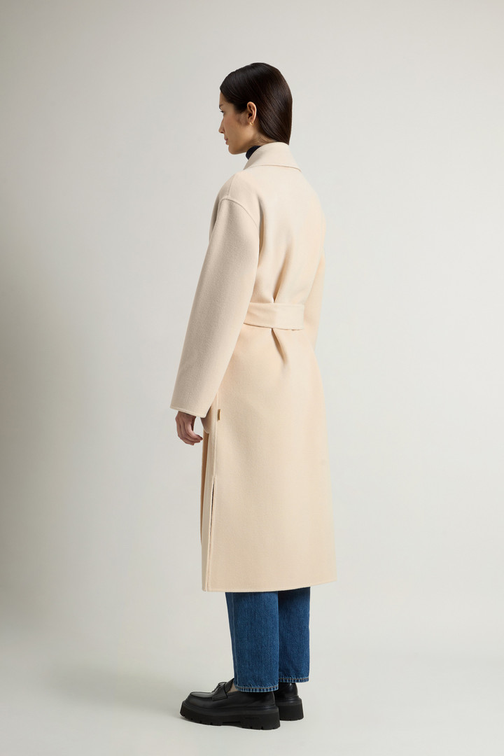 Long Coat in Pure Virgin Wool with Belt Beige photo 3 | Woolrich