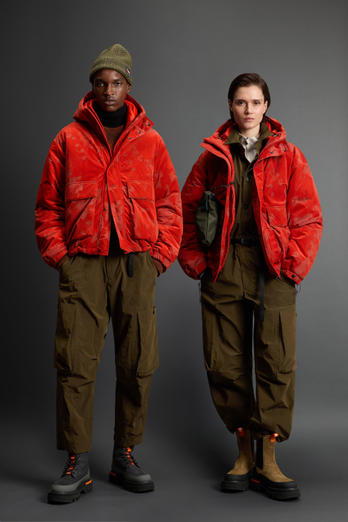 Jacke aus Ripstop-Nylon von Olmetex mit Tarnmuster by Todd Snyder Orange photo 1 | Woolrich