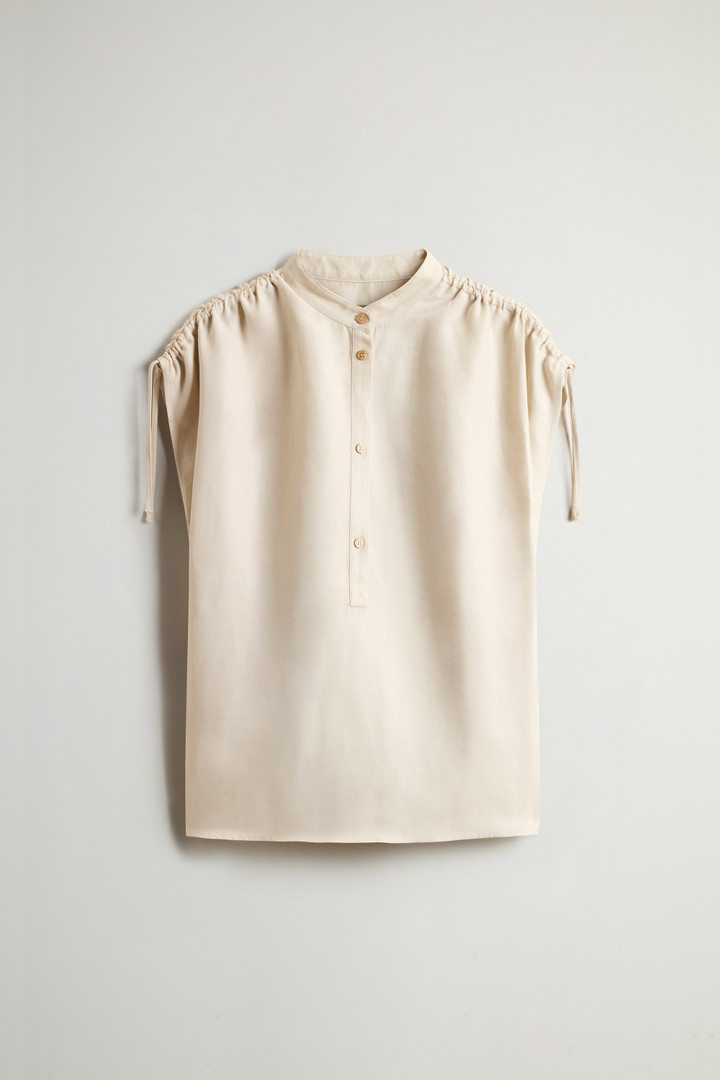 VISCOSE LINEN BLOUSE Beige photo 5 | Woolrich