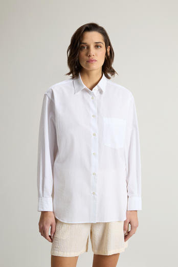 SEERSUCKER COTTON SHIRT Blanc | Woolrich