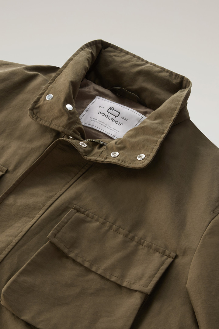 Cruiser Field Jacket in Light Eco Ramar with Foldable Hood Green photo 2 | Woolrich