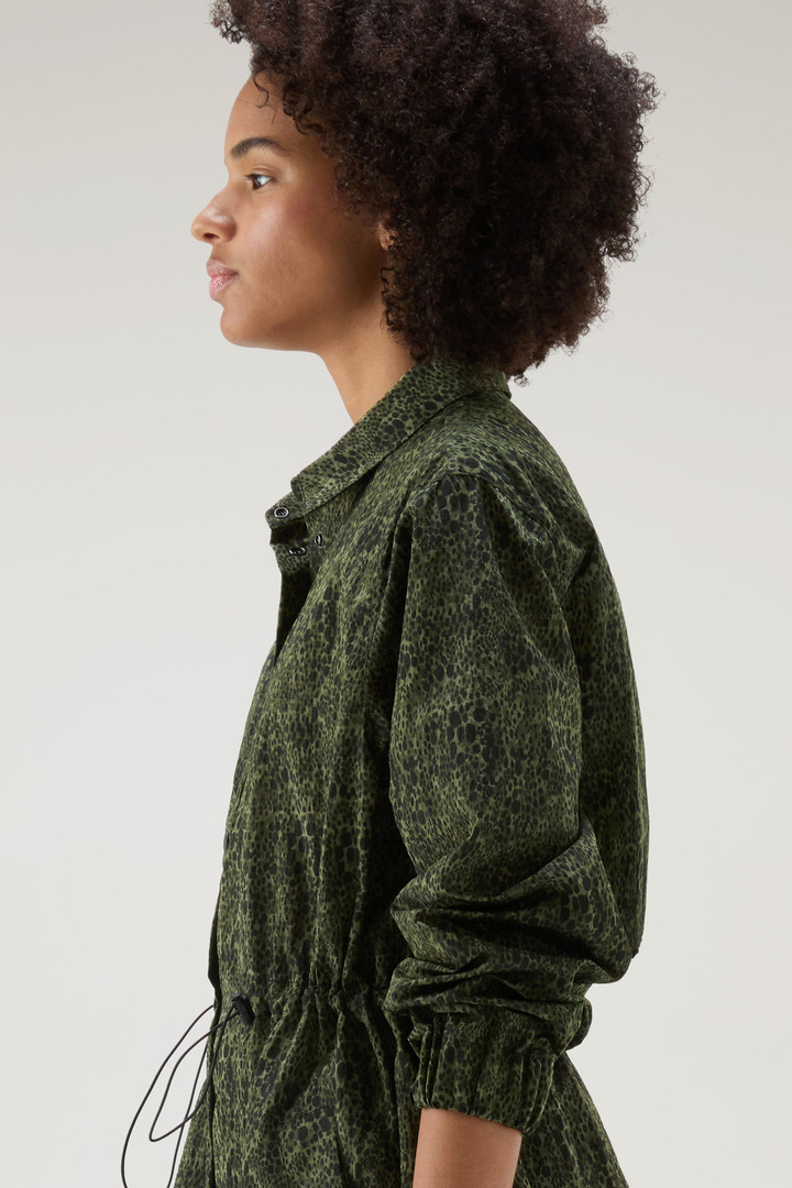 Shirt Dress in Ripstop Crinkle Nylon with Camo Print Green photo 3 | Woolrich