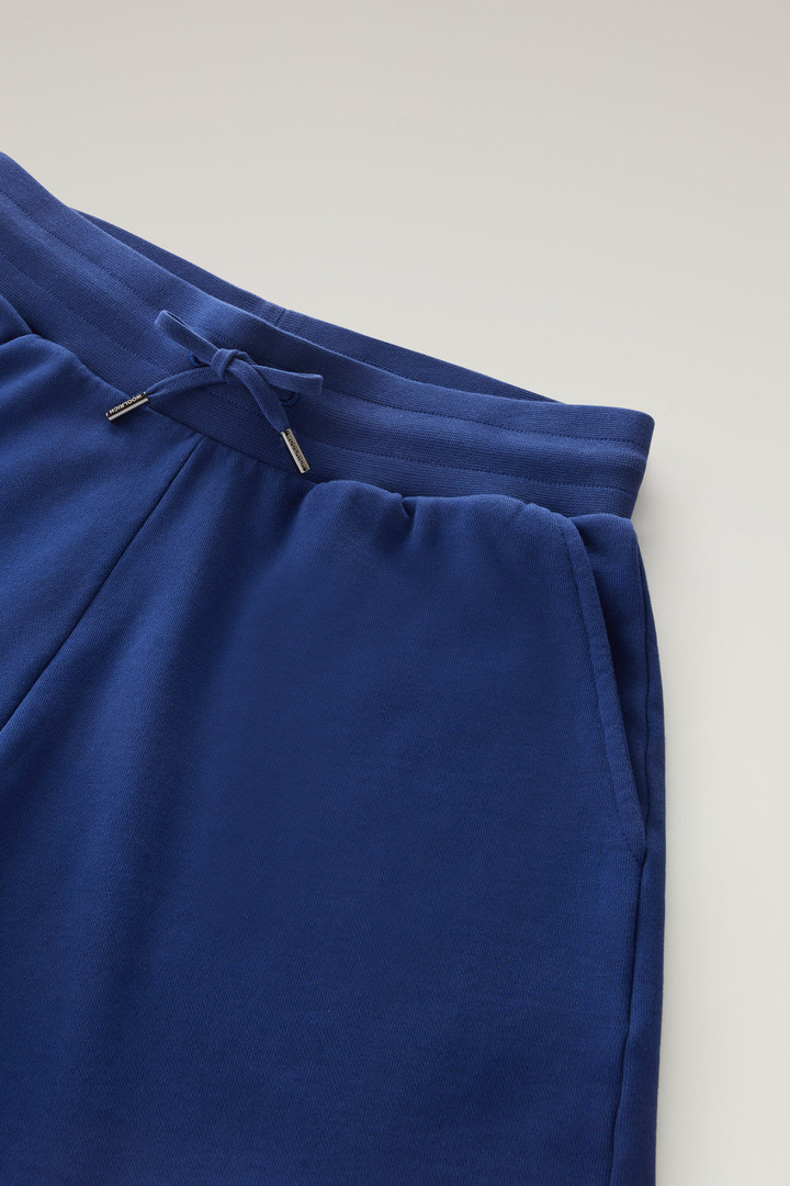 Bermuda de sport en pur coton molletonné avec cordon de serrage Bleu photo 5 | Woolrich