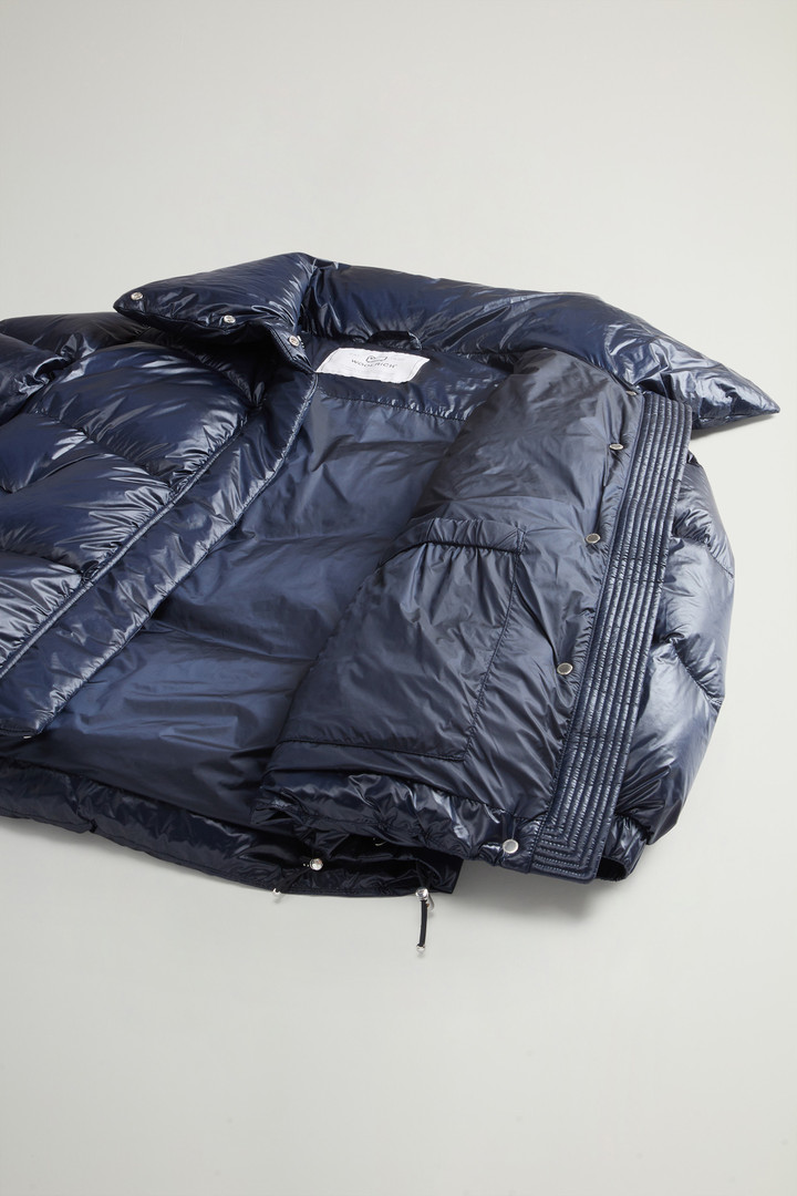 Aliquippa Down Jacket in Glossy Nylon Blue photo 10 | Woolrich