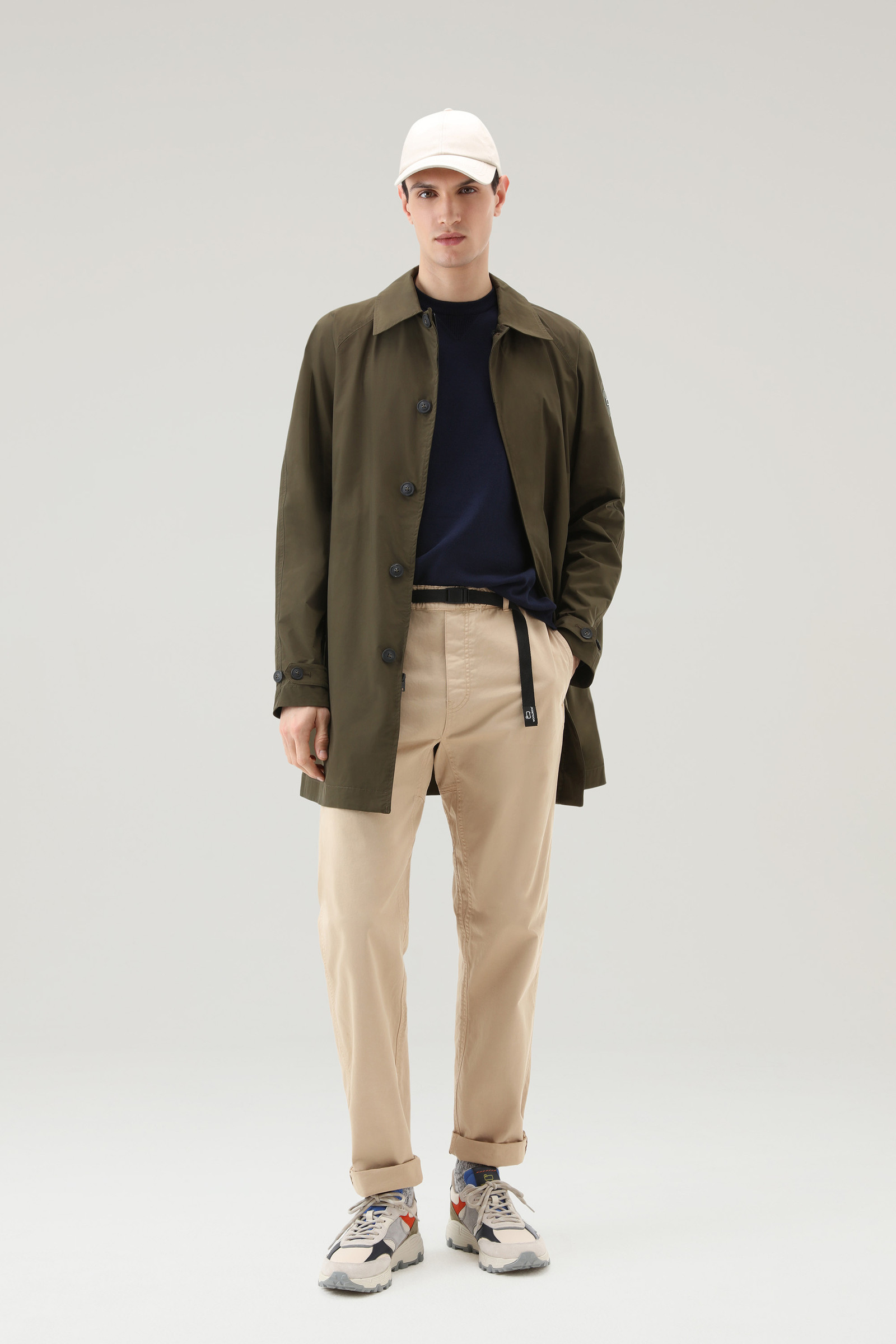 Crewneck Sweater in Pure Cotton Blue photo 2 | Woolrich