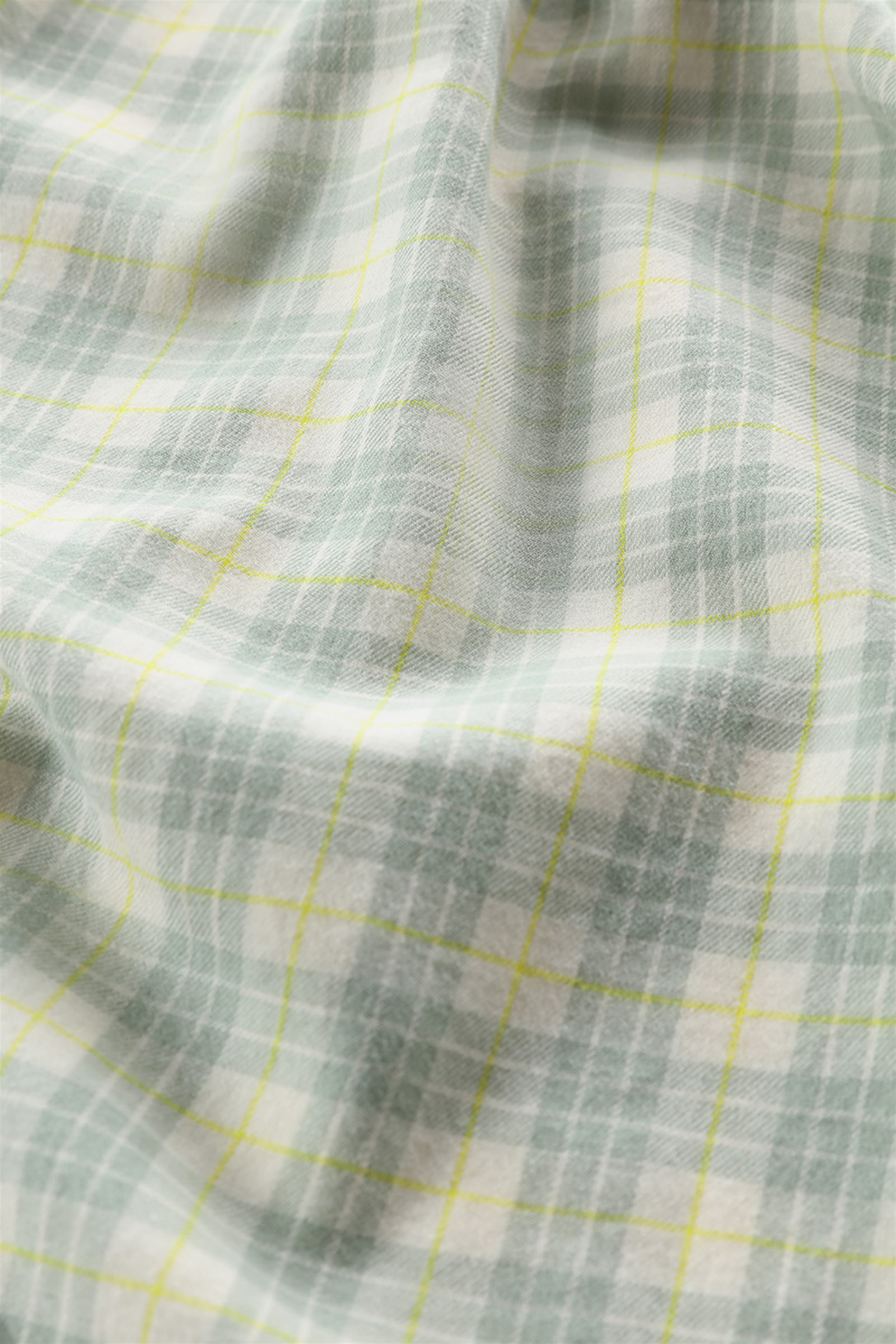 Chemisier à carreaux en flanelle légère vert photo 8 | Woolrich