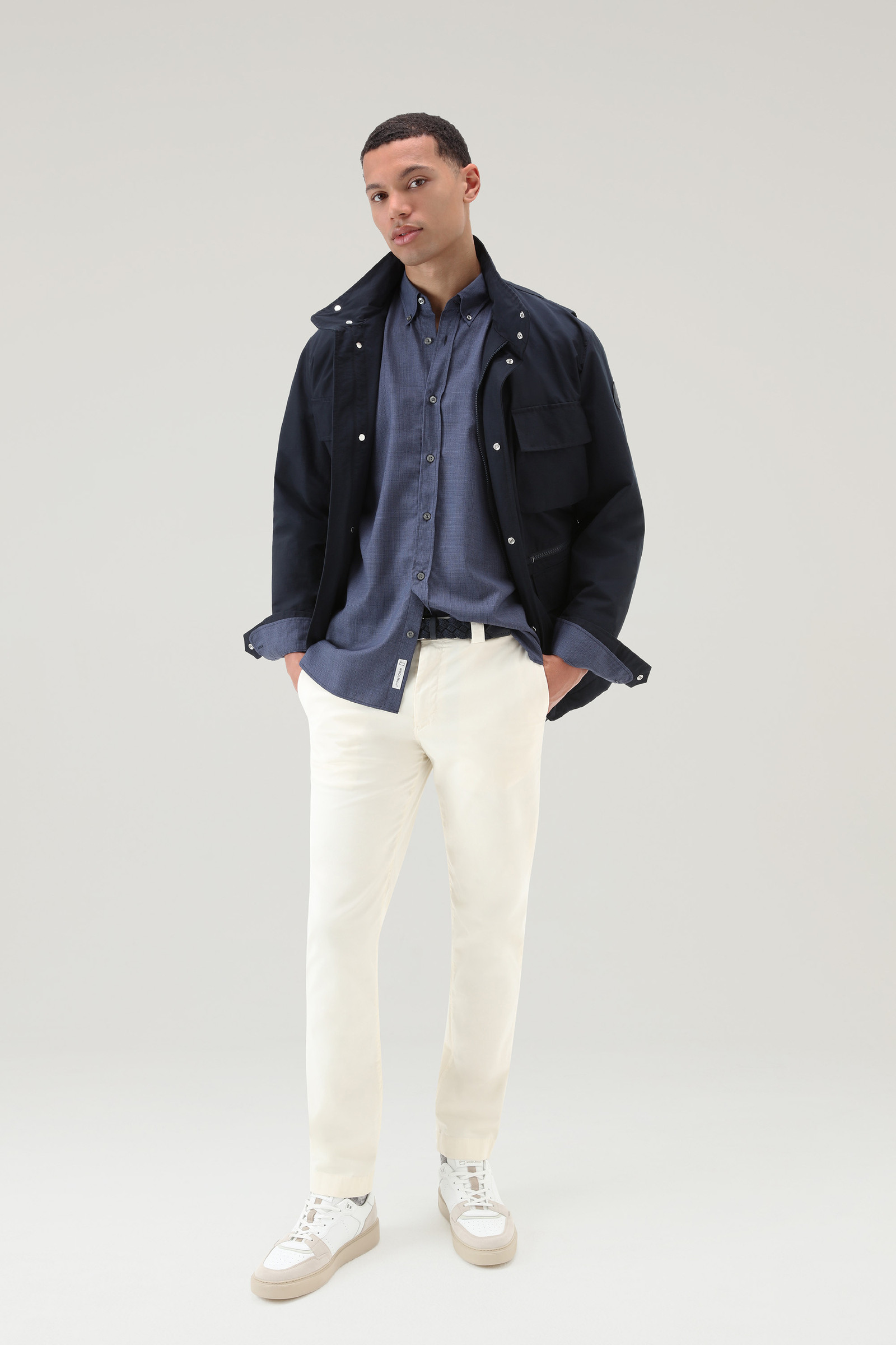 Shirt in Cool Virgin Merino Wool Blue photo 2 | Woolrich