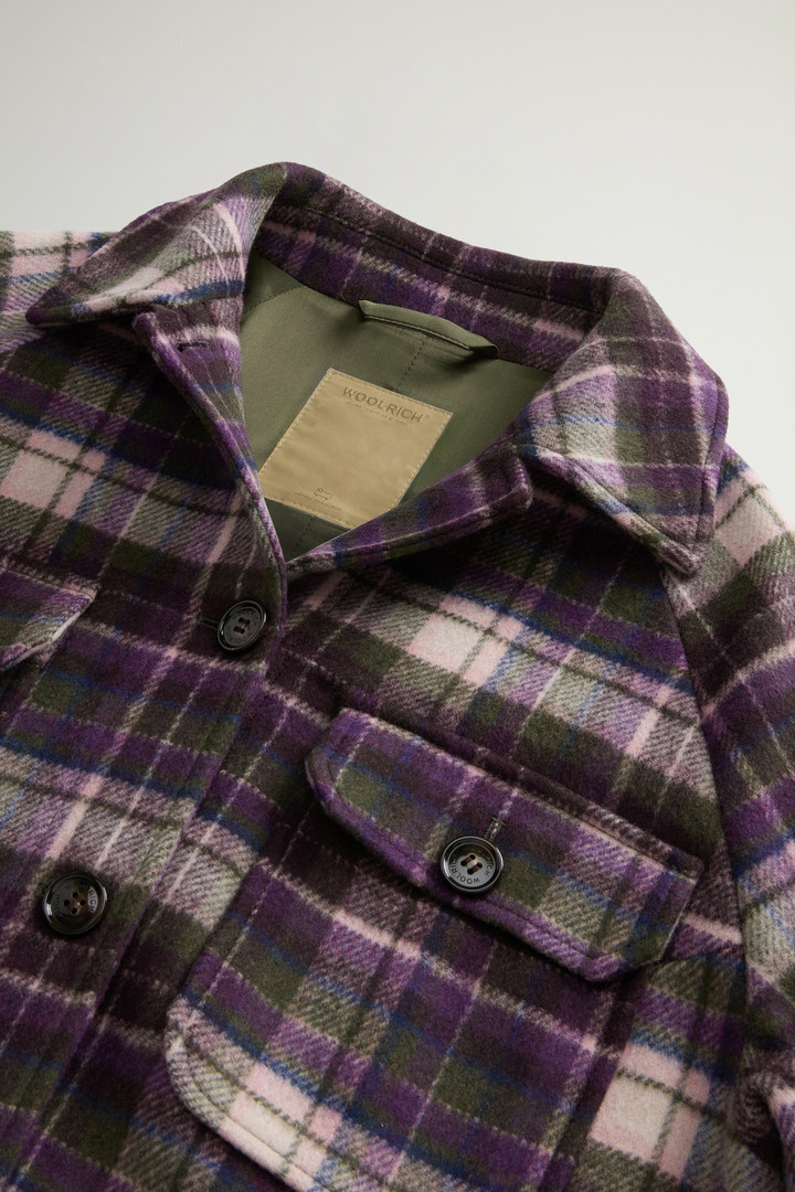 Chaqueta camisera de mezcla de lana italiana reciclada Manteco Morado photo 6 | Woolrich