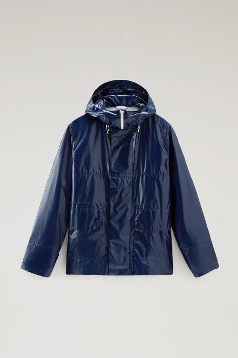 Resine Jacket in Ripstop Fabric with Hood Blue photo 2 | Woolrich
