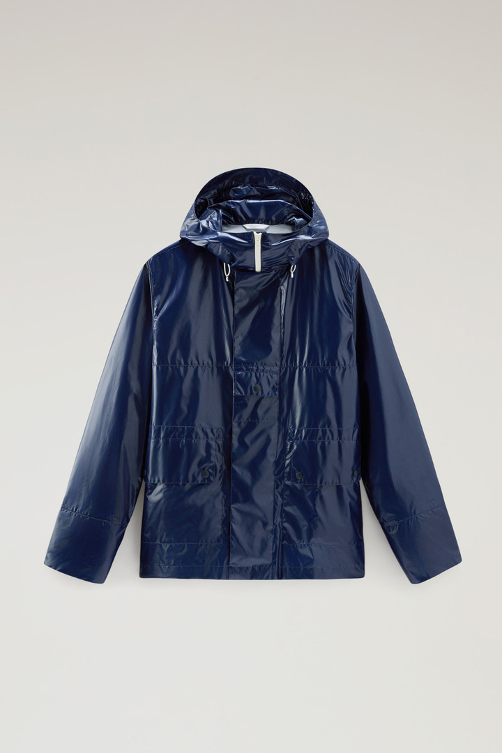 Resine Jacket in Ripstop Fabric with Hood Blue photo 5 | Woolrich