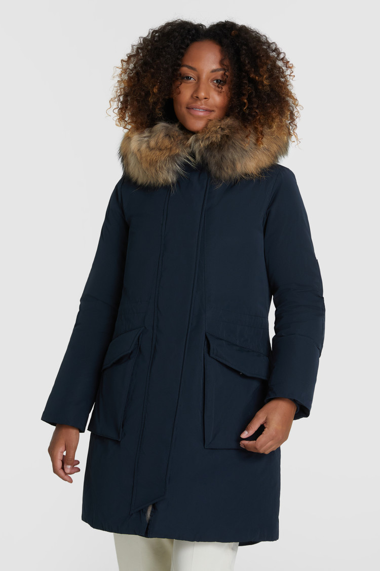 Parka Military en fourrure de viverrin