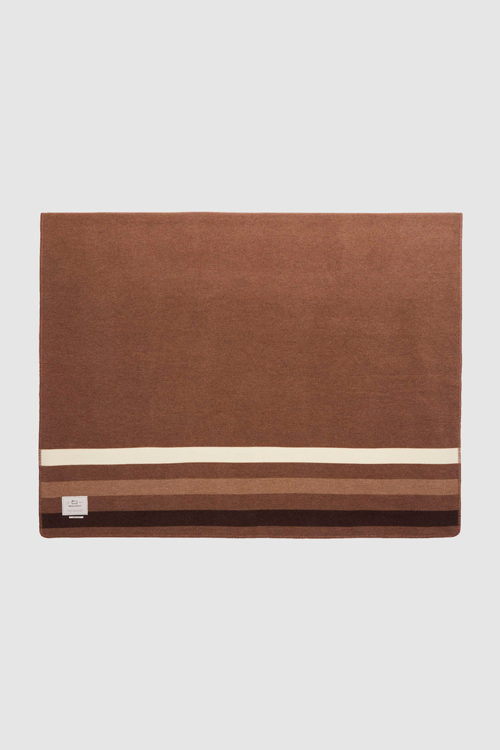 Striped Wool Blend Blanket Brown photo 4 | Woolrich