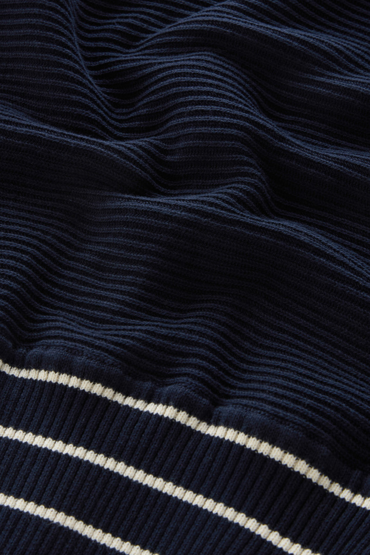 Sweater aus reiner Baumwolle mit Kapuze und Reißverschluss Blau photo 8 | Woolrich