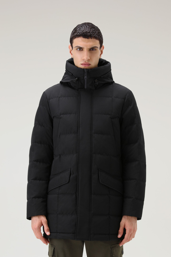 Men's Blizzard Quilted Parka in Ramar Cloth Black | Woolrich BE