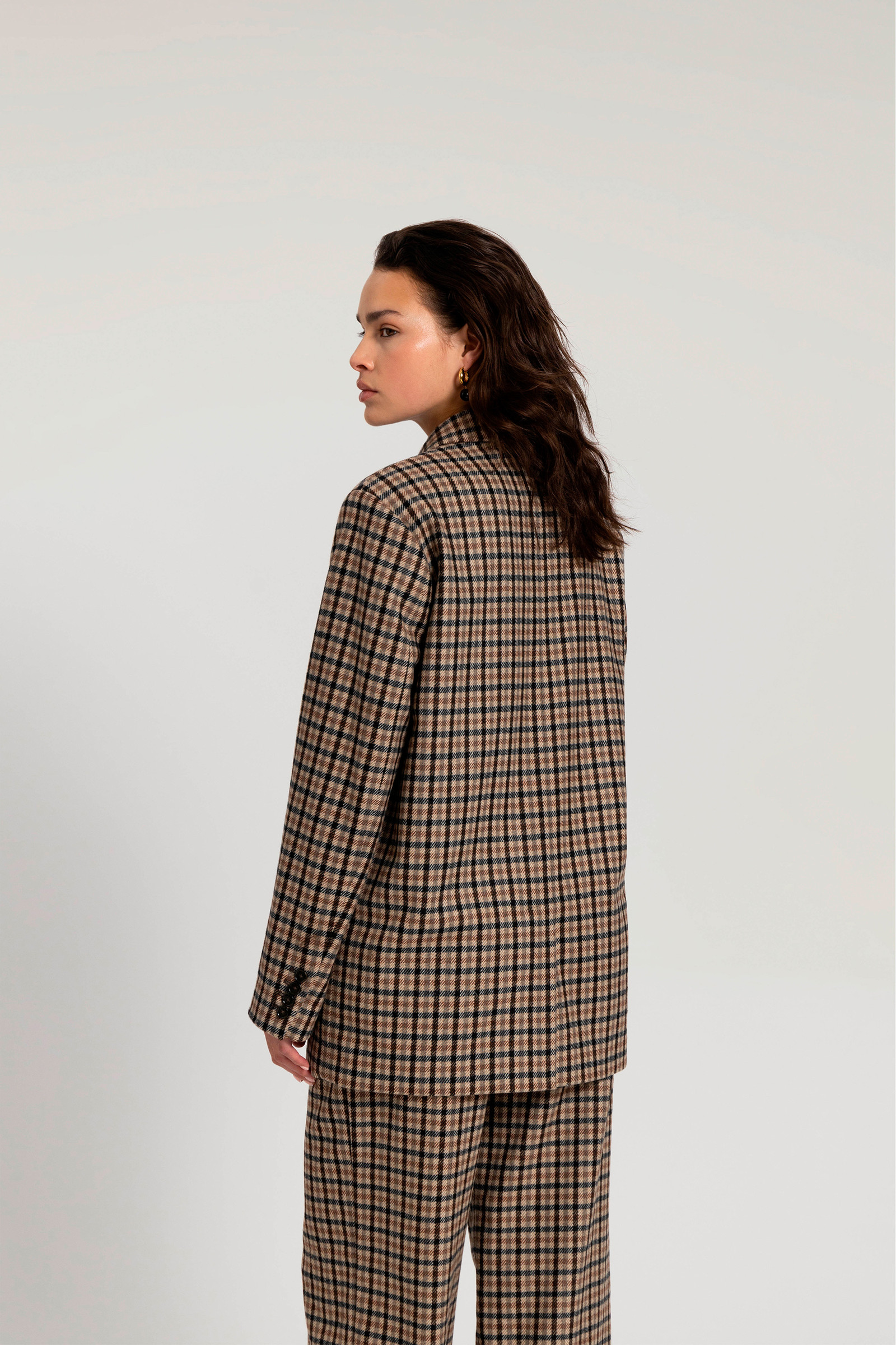 Karierte Blazer aus einer italienischen Wollmischung - Daniëlle Cathari / Woolrich braun photo 3 | Woolrich