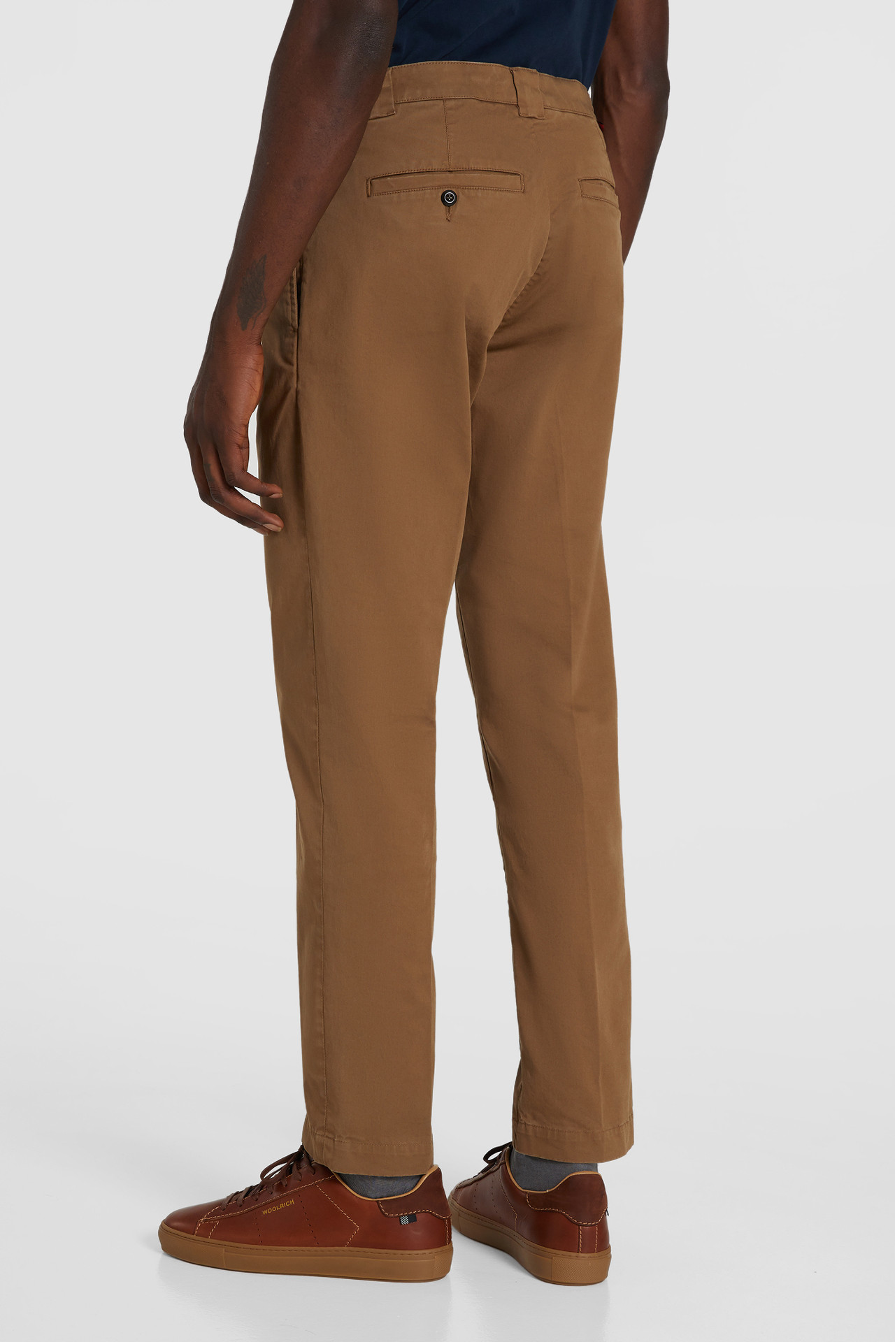 Pantaloni Chino In Cotone Tinto In Capo