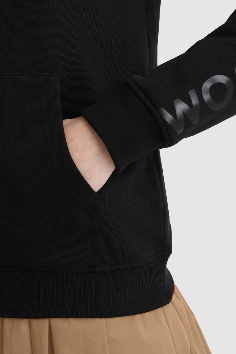 Sweat à capuche en molleton avec logo imprimé