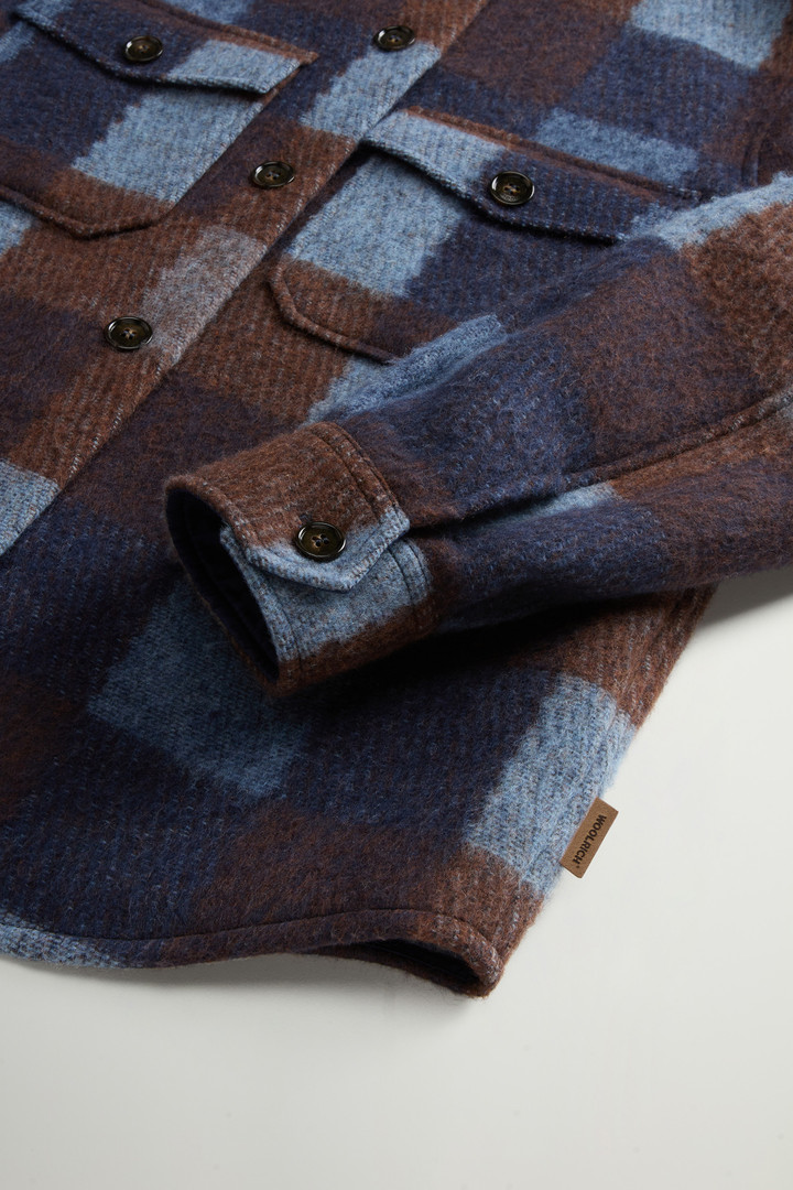 Overshirt in Wool Blend Blue photo 7 | Woolrich