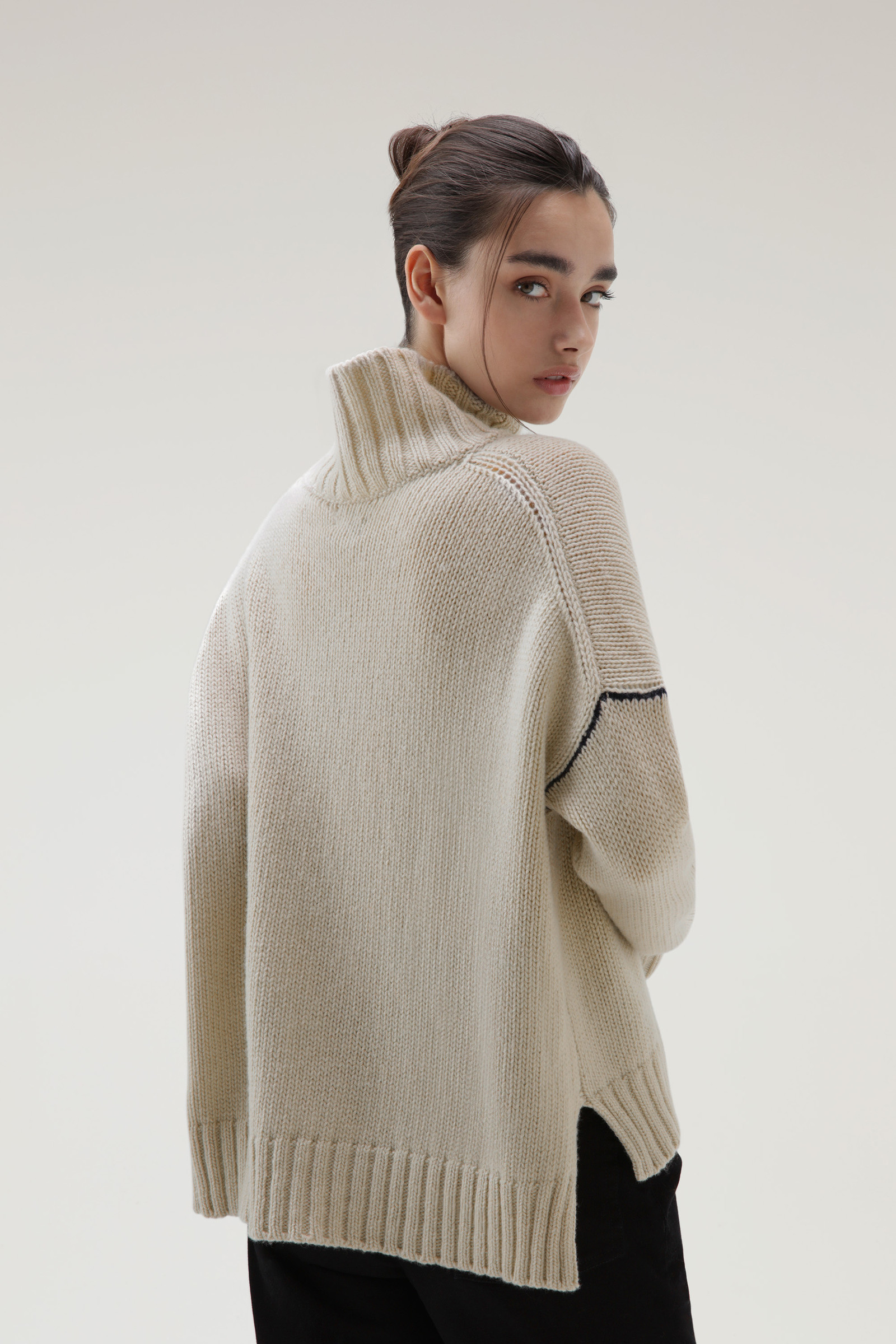 Maglione a collo alto in lana vergine Beige photo 3 | Woolrich