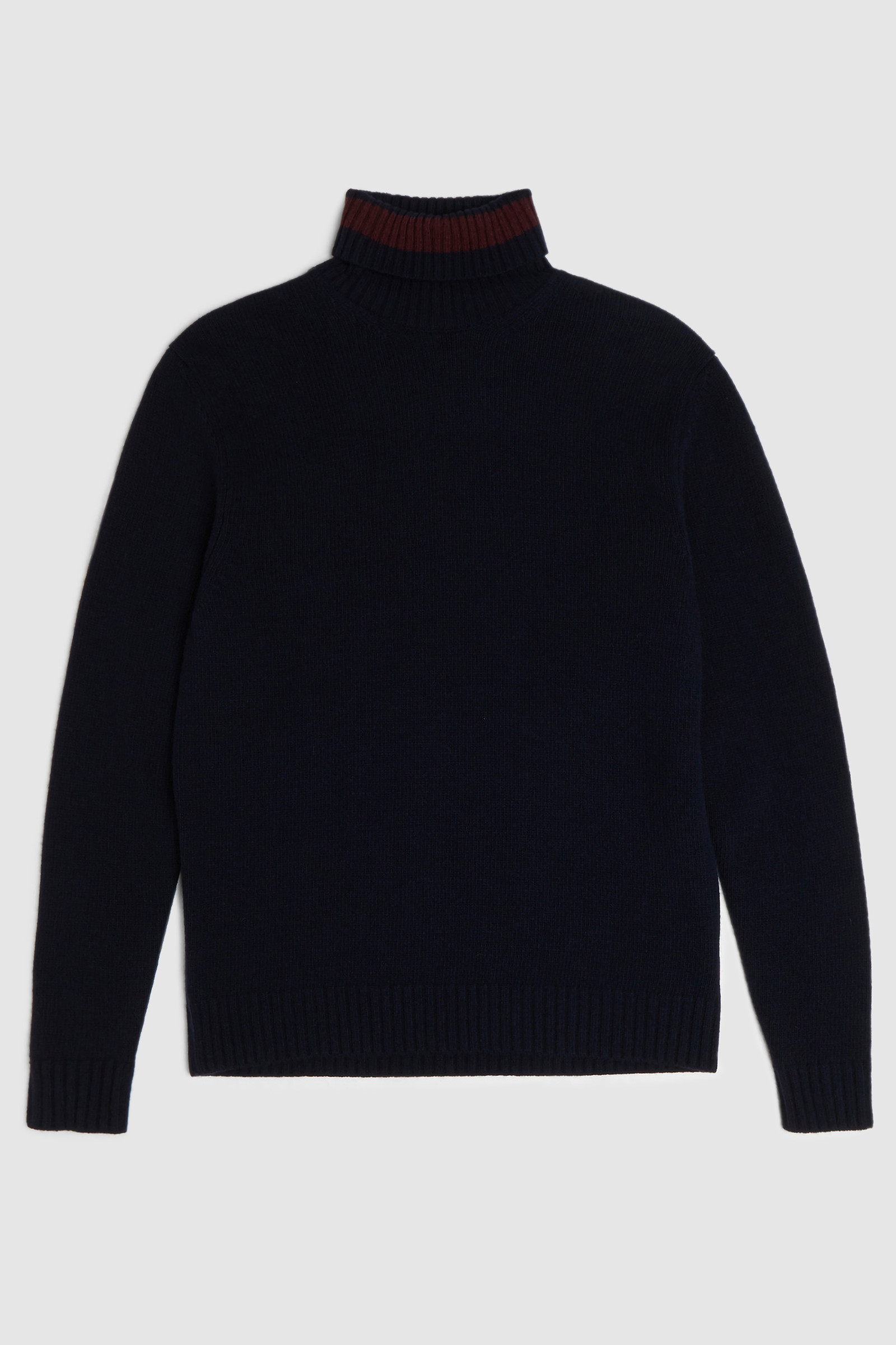 Maglione color-block collo alto in lana