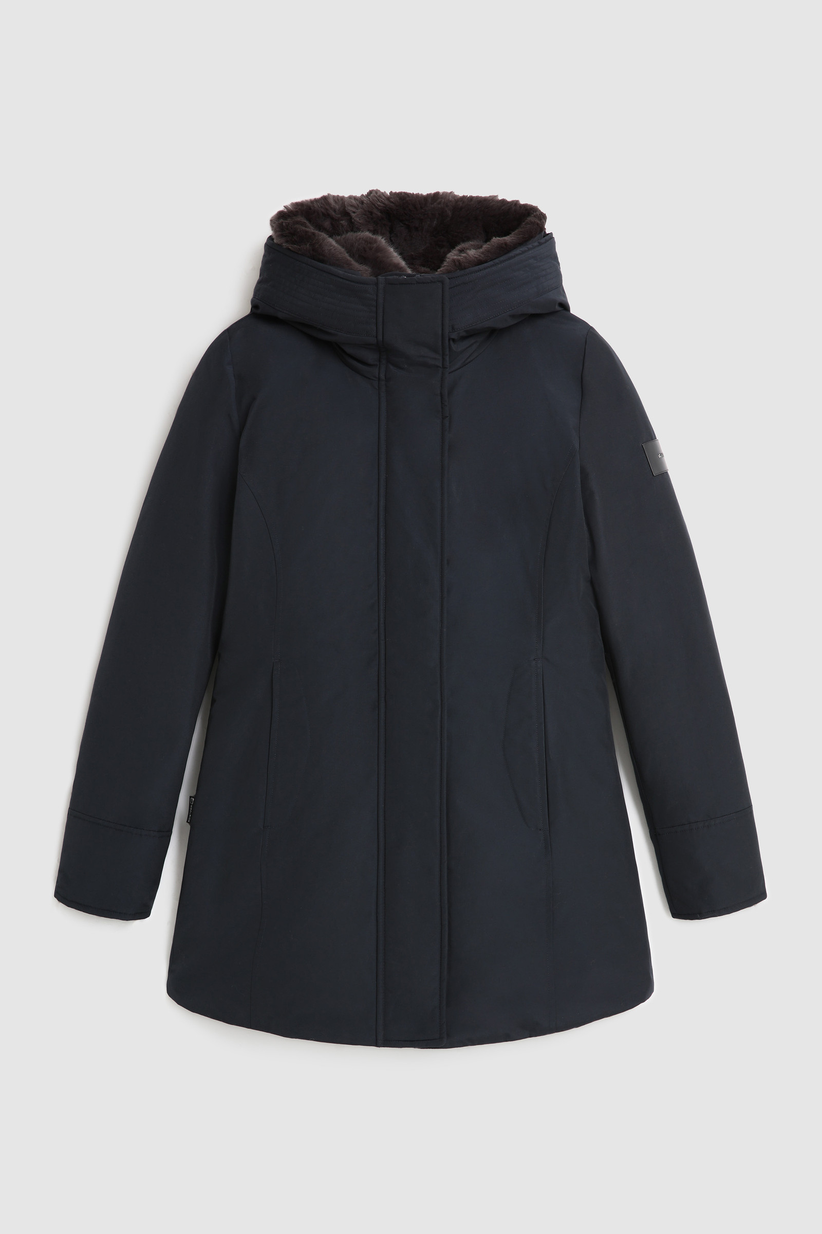 Boulder Parka con pelliccia ecologica Blu photo 7 | Woolrich