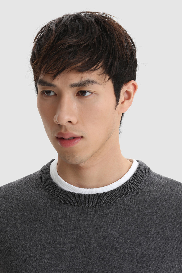 Crewneck Sweater in extra fine merino wool