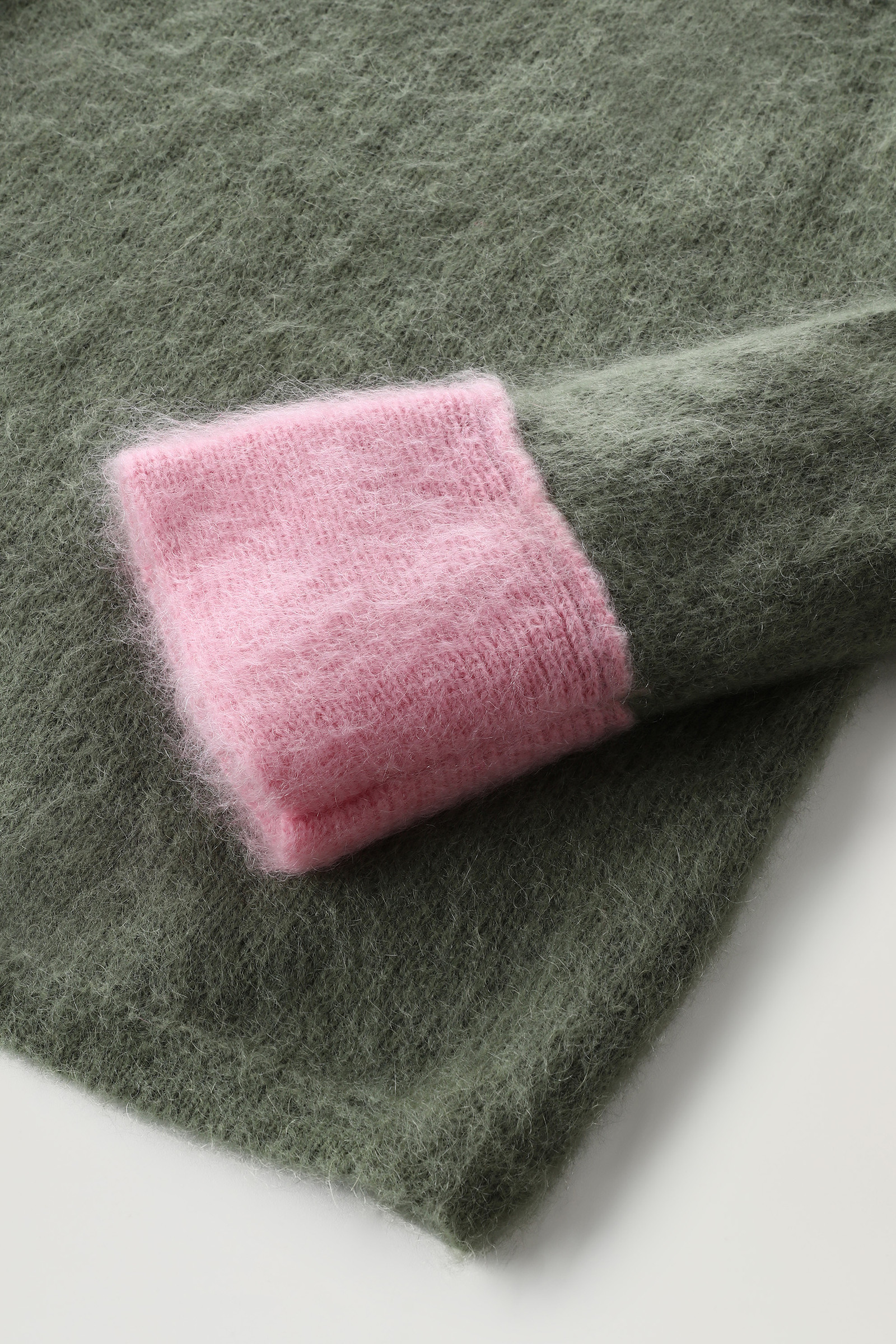 Mohair Wool Blend Asymmetric Knit Top - Daniëlle Cathari / Woolrich Green photo 8 | Woolrich