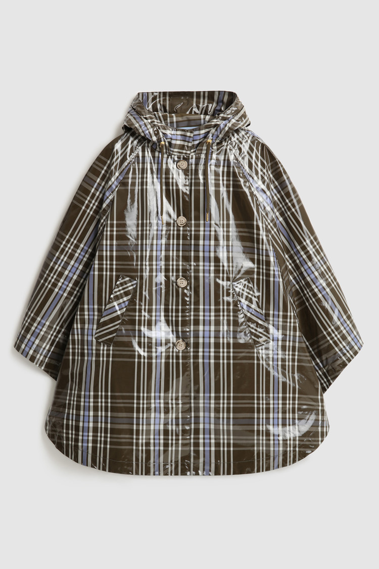 Hawthorn Check hooded cape