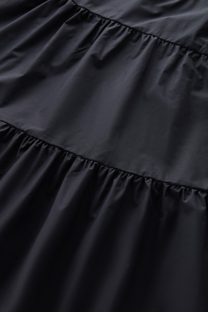 Langes Kleid aus reinem Baumwollpopeline Schwarz photo 8 | Woolrich