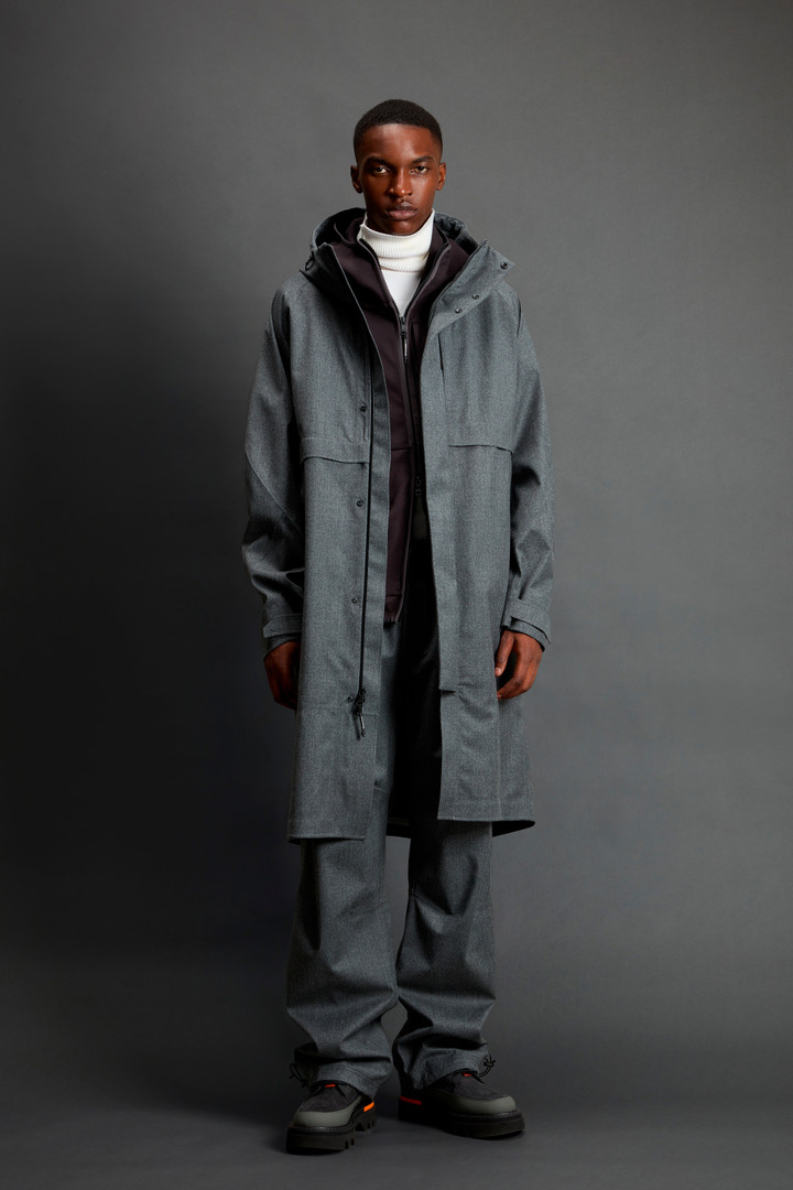 Mantel van Italiaanse scheerwol met capuchon by Todd Snyder Grijs photo 1 | Woolrich